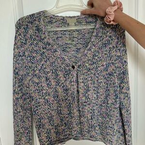 Sigrid Olsen Pastel Knit Cardigan, Large